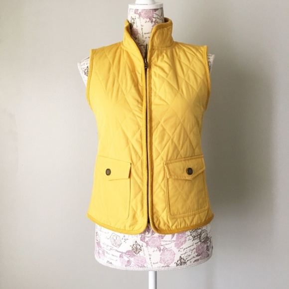 Jackets & Blazers - Talbots Quilted Vest in Mustard Yellow Women's 1X